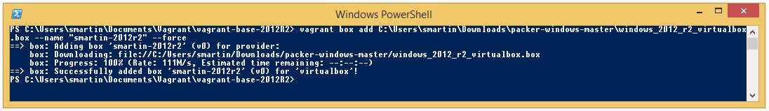 add vagrant box